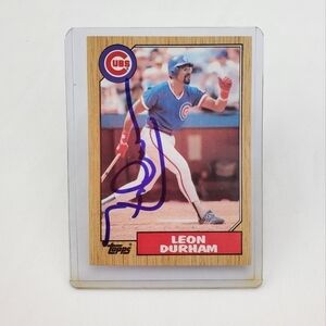 Leon Durham Autographed Signed Baseball Card 1987 Topps #290